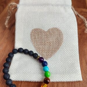 Chakra-Armband-Leinenbeutel